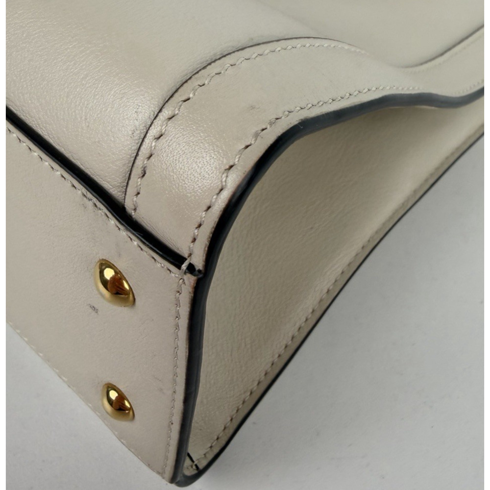 Gucci Diana Small Tote Bag in Beige with Orange Fluo Leather Bamboo Handles B5 - Picture 6 of 16